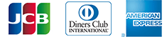 JCB, American Express, Diners Club